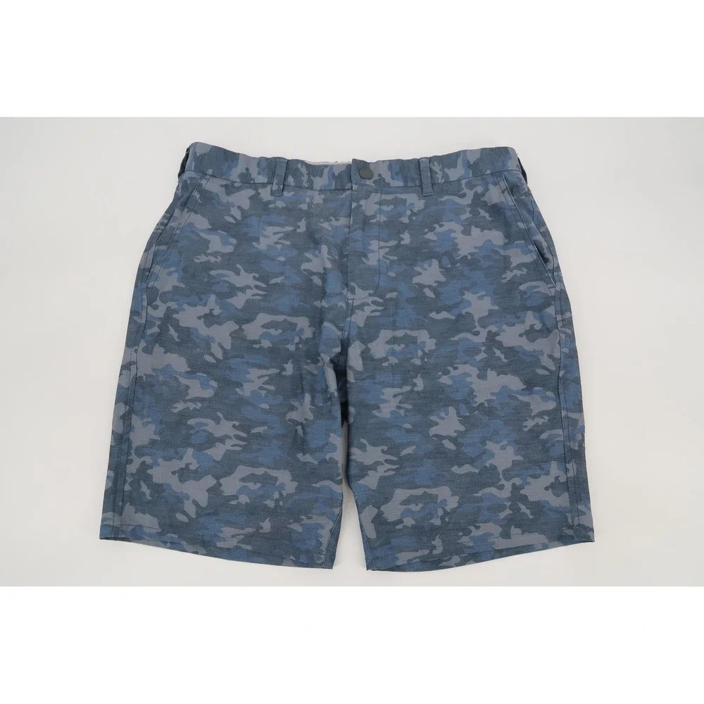 johnnie-O Prep-Formance Shorts Mens 32 Blue Camo Golf Performance Casual